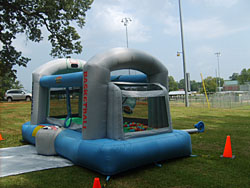 kid football bounce-side view
